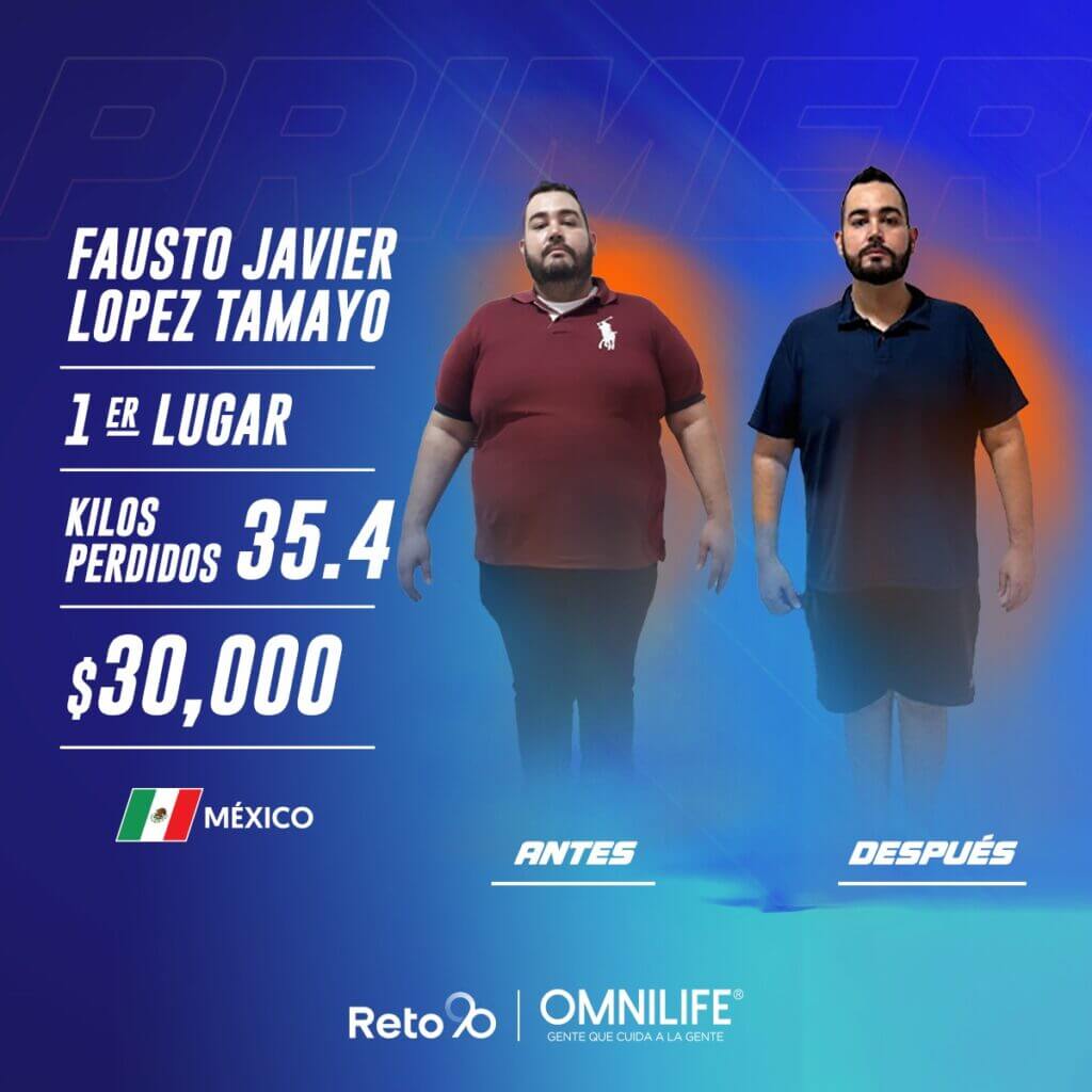 HOMBRE PRIMER LUGAR GANADORA RETO 90 - TESTIMONIO