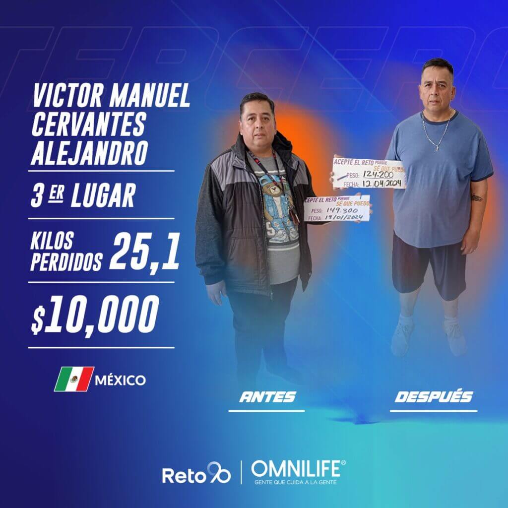 HOMBRE TERCER LUGAR GANADORA RETO 90 - TESTIMONIO